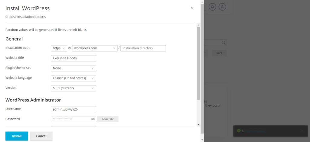 Configuración de WP Toolkit